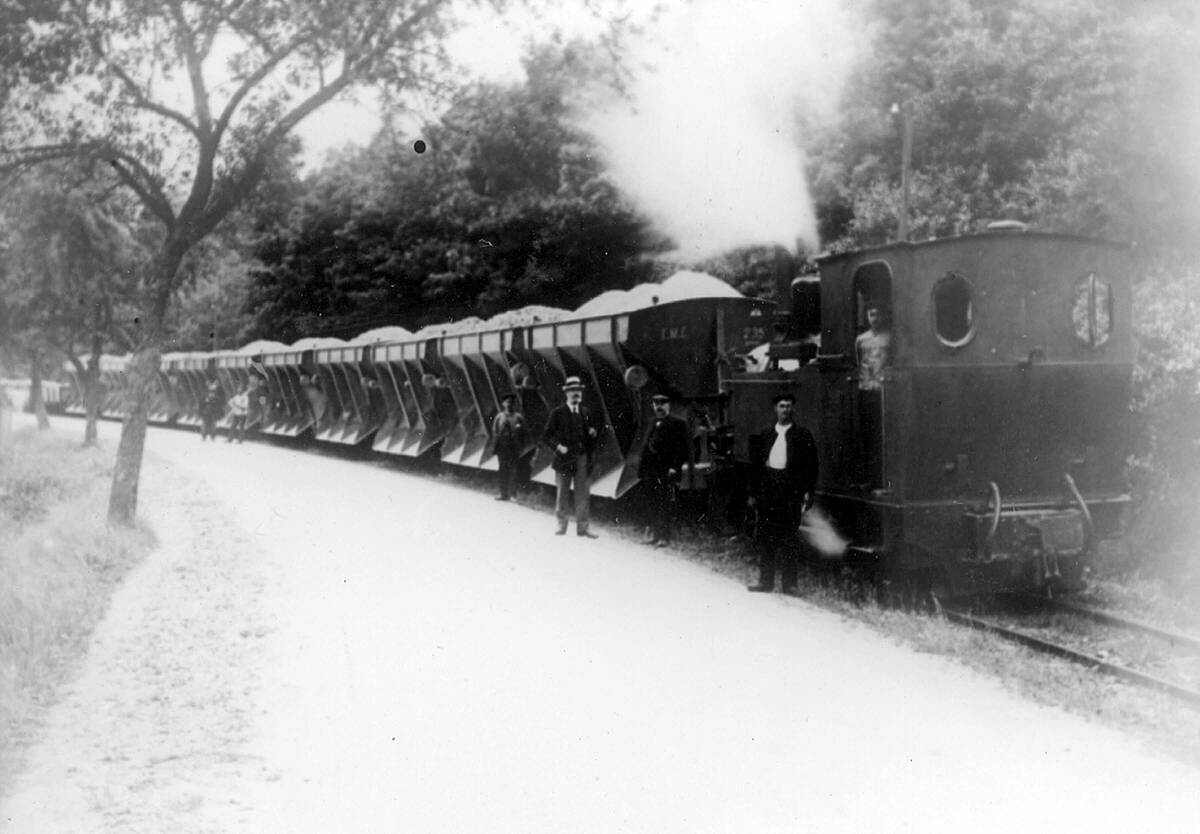 Leppetalbahn zwischen Marienheide und Engelskirchen, um 1920 – Foto: Heimatbildarchiv des Oberbergischen Kreises