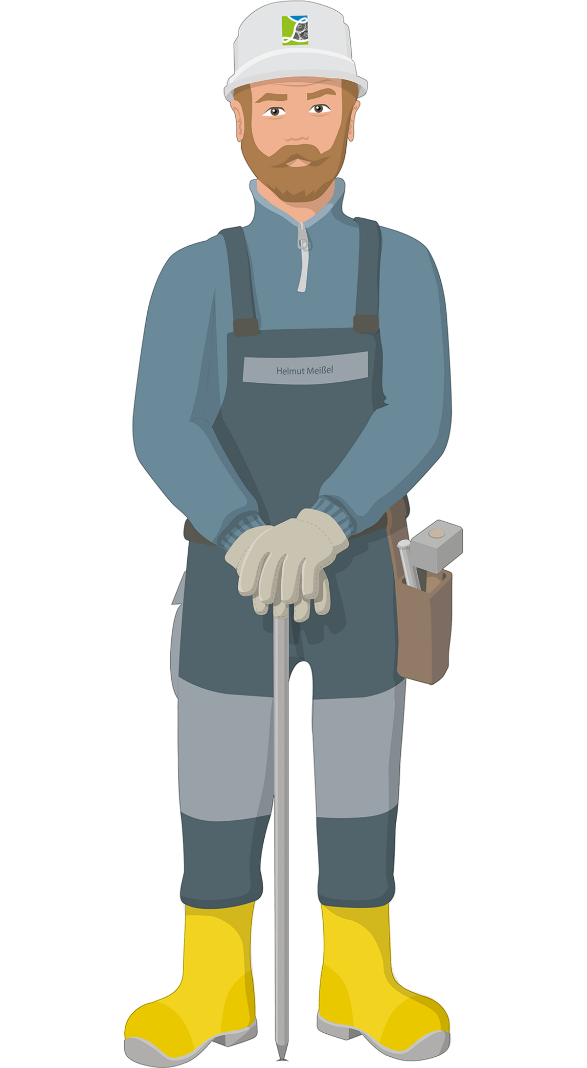 Illustration des Steinbrucharbeiters