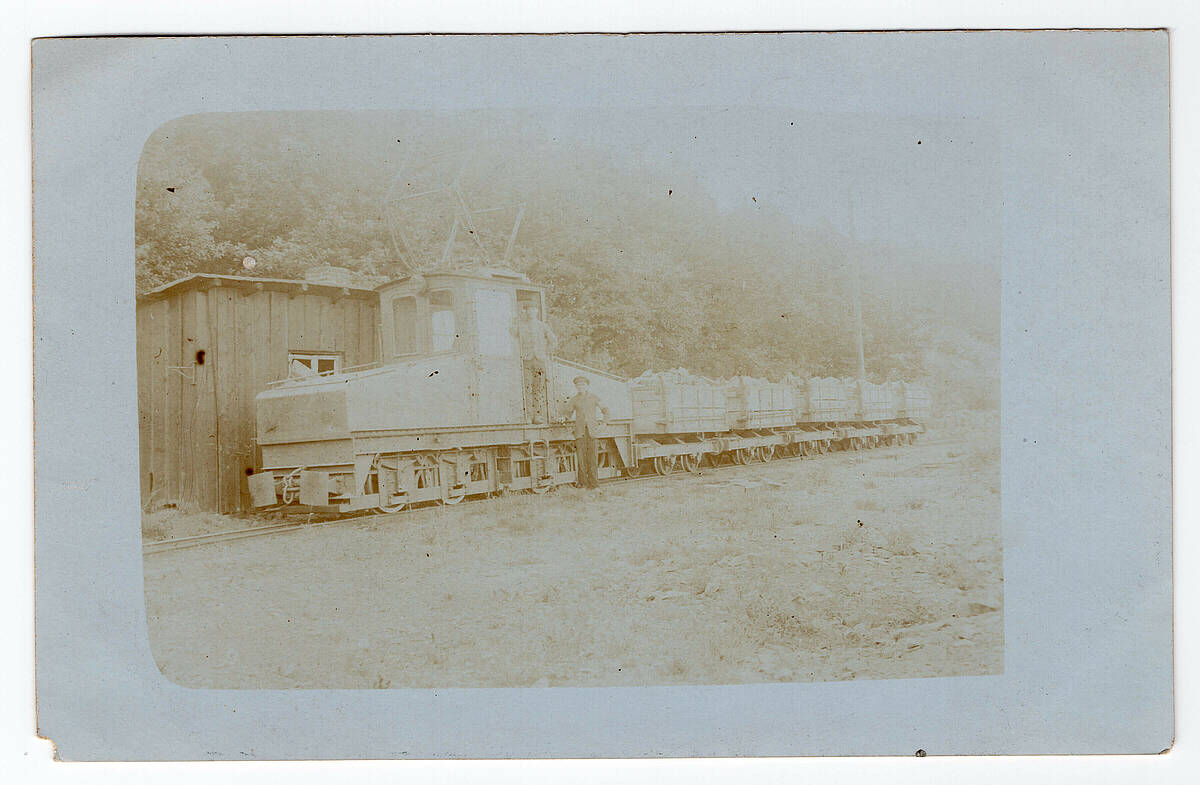 Feldbahn bei Gummersbach-Thalbecke, um 1910 – Foto: Sammlung Jürgen Woelke/LVR-Freilichtmuseum Lindlar